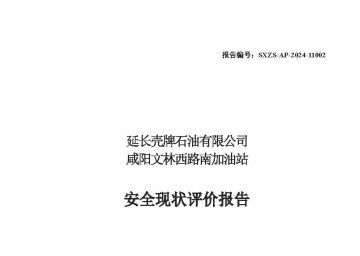 延長殼牌石油有限公司咸陽文林西路南加油站安全現(xiàn)狀評價報告